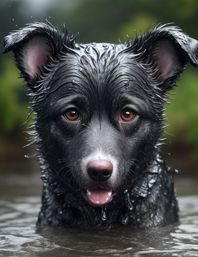cachorro molhado