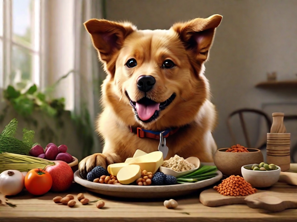 cachorro comendo comida rica em fibra