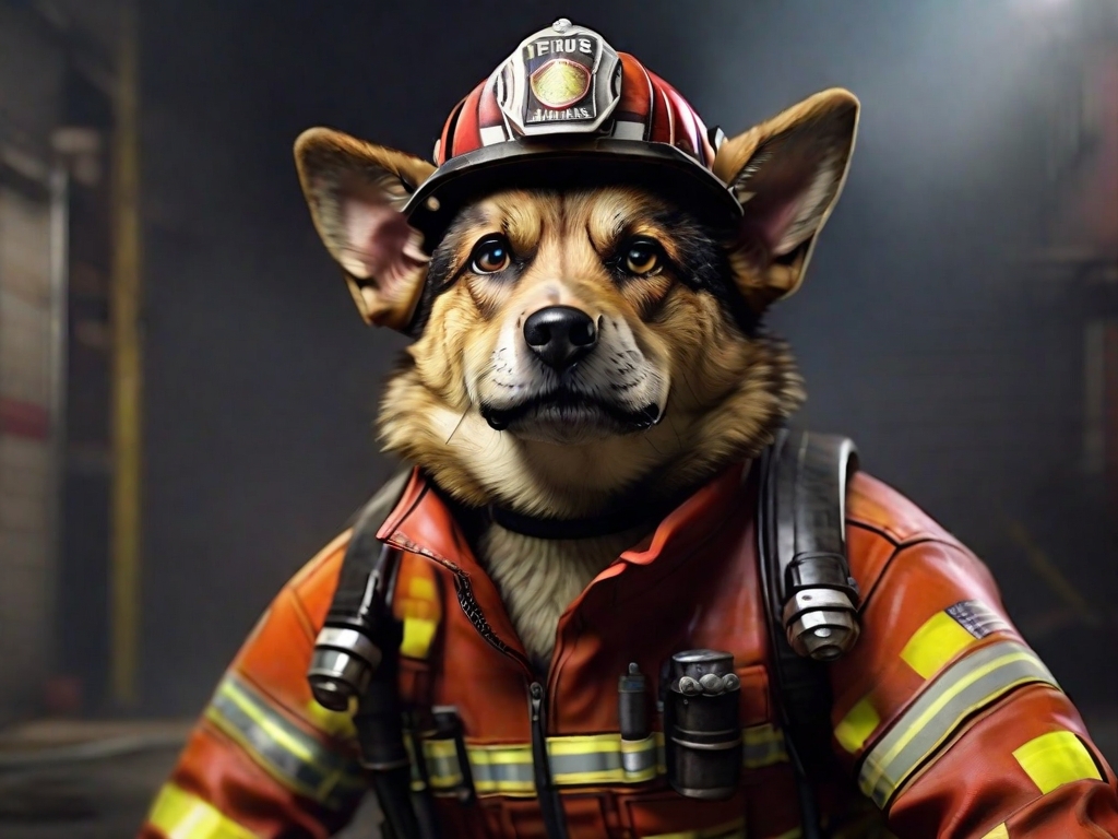 cachorro bombeiro
