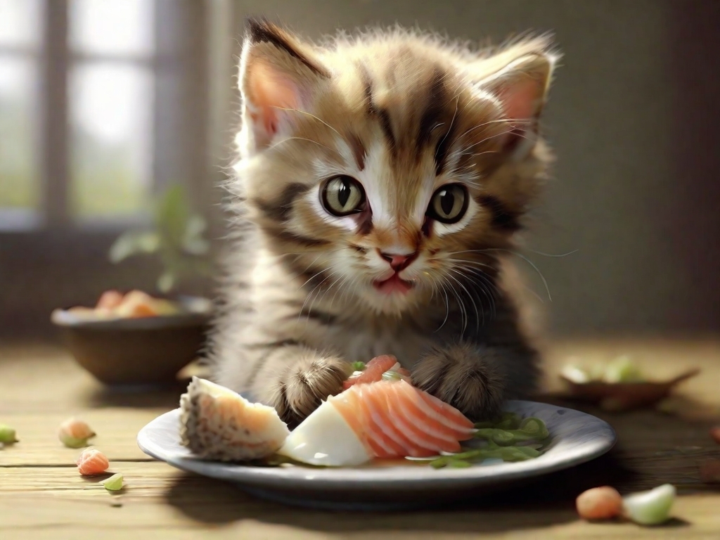 gato pequeno comendo(1)