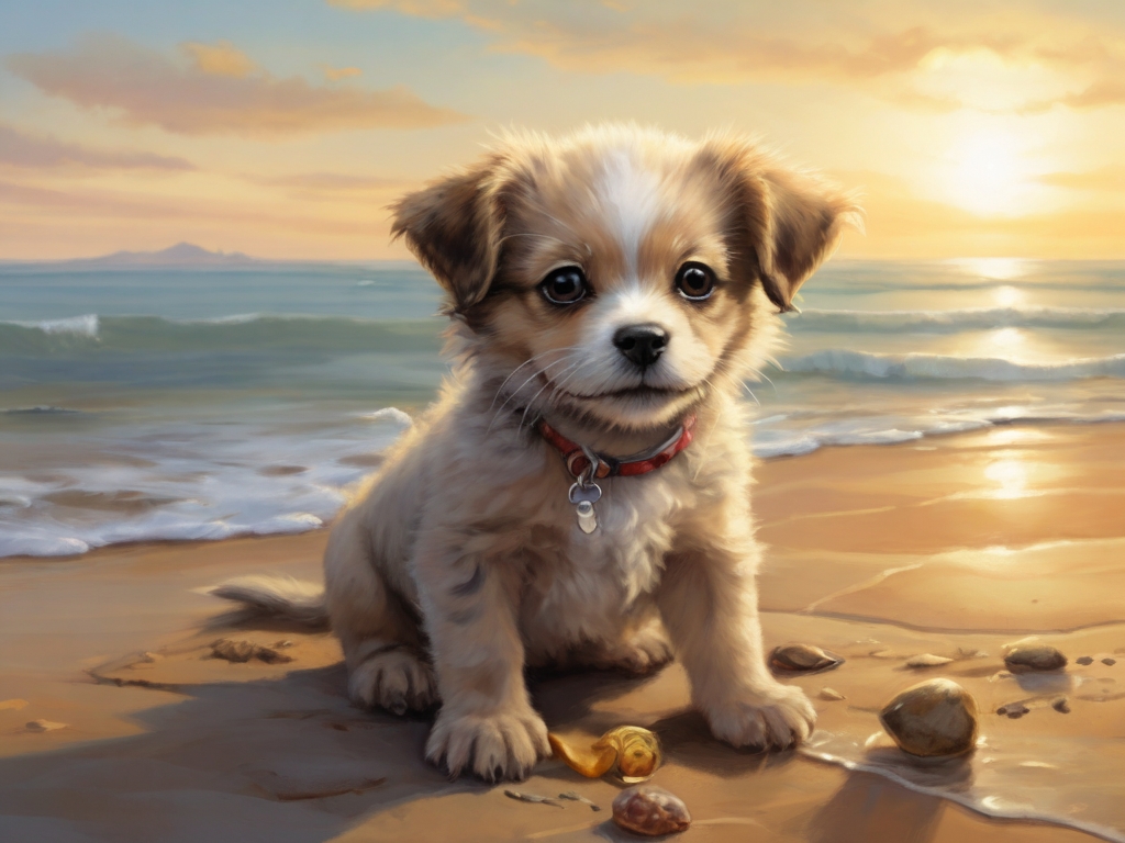 cachorro na praia de santos