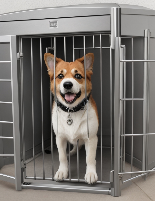 cachorro na gaiola