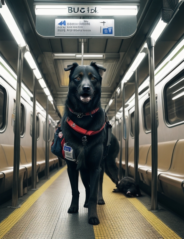 cachorro no metro