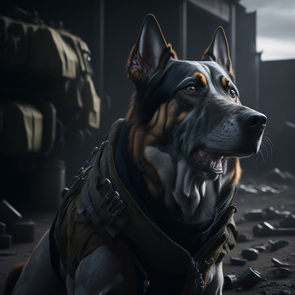 cachorro na guerra