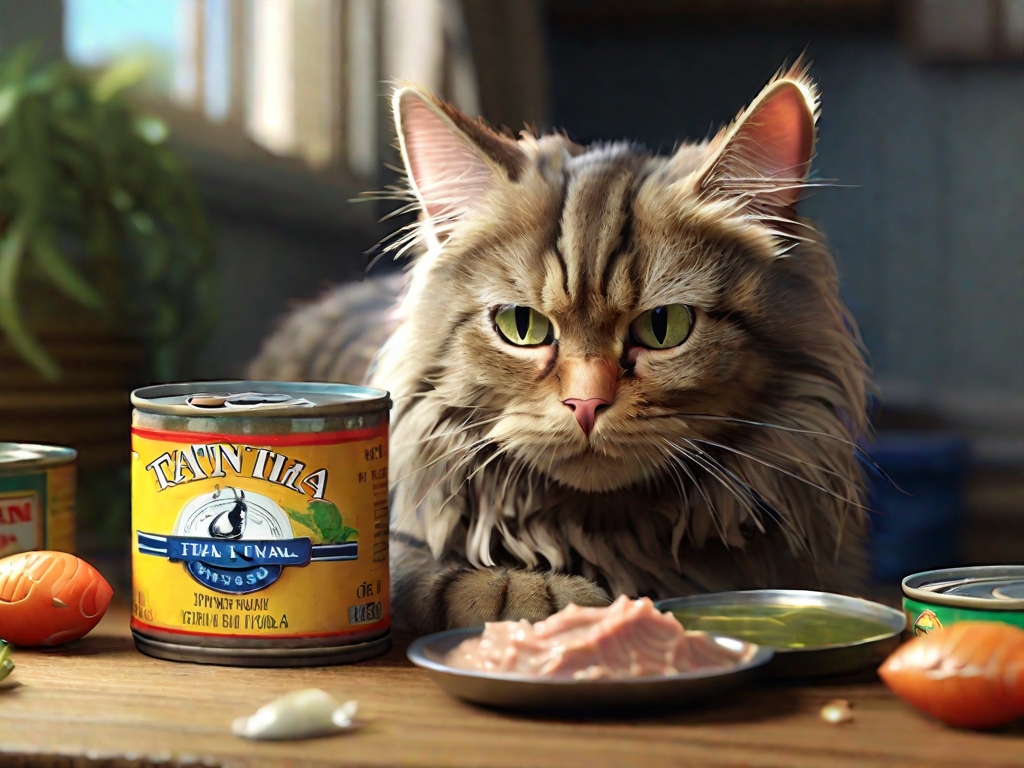 gato comendo atum em lata