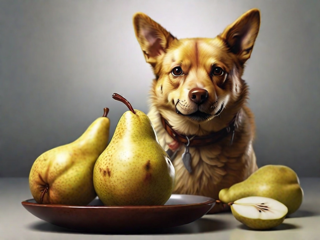 cachorro comendo pera