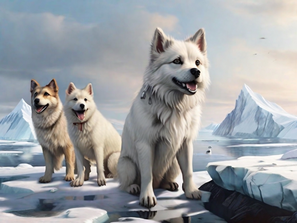 cachorros no ártico