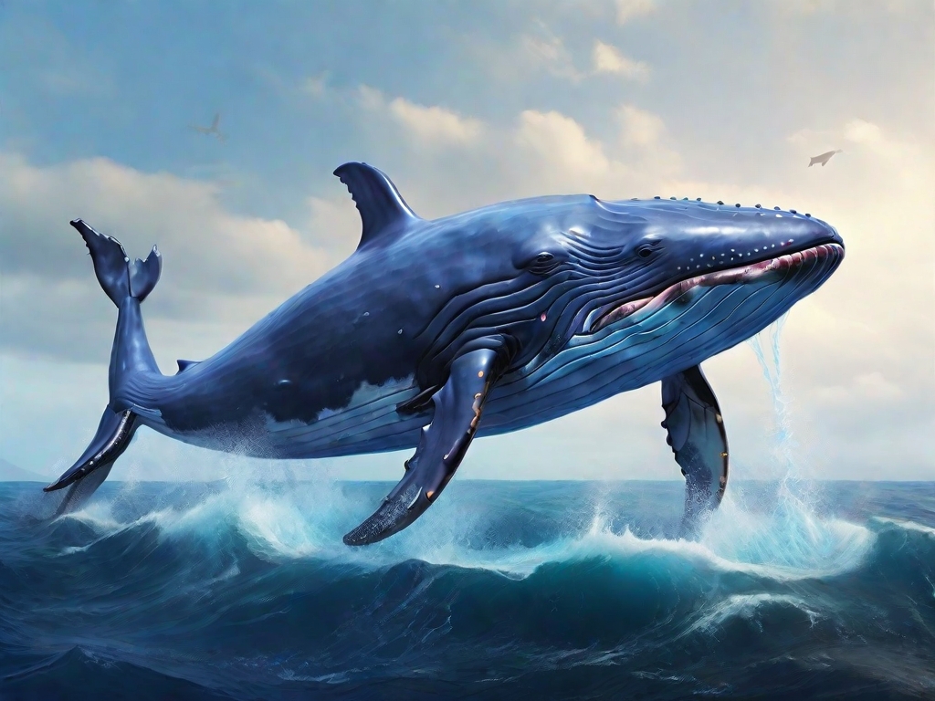 baleia azul realista