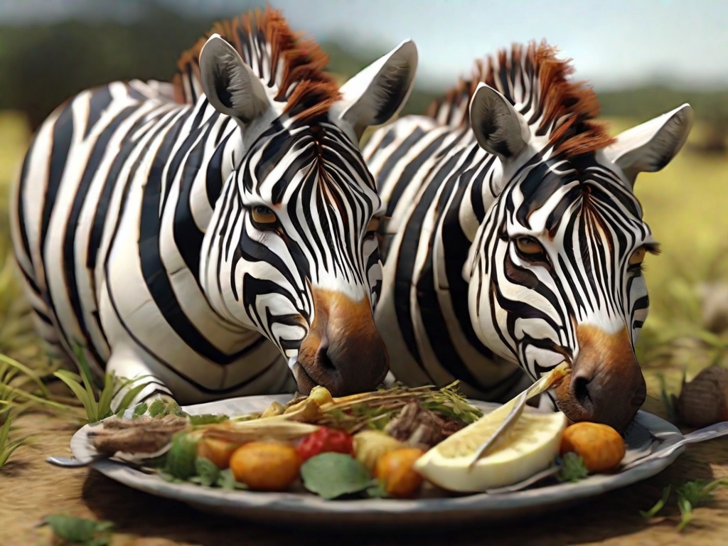 zebras comendo