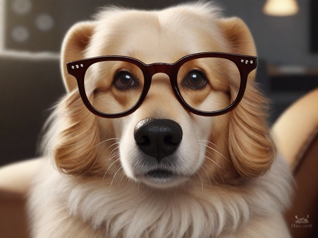 cachorro usando oculos