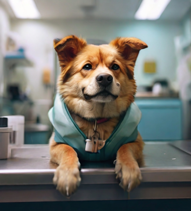 cachorro no veterinário